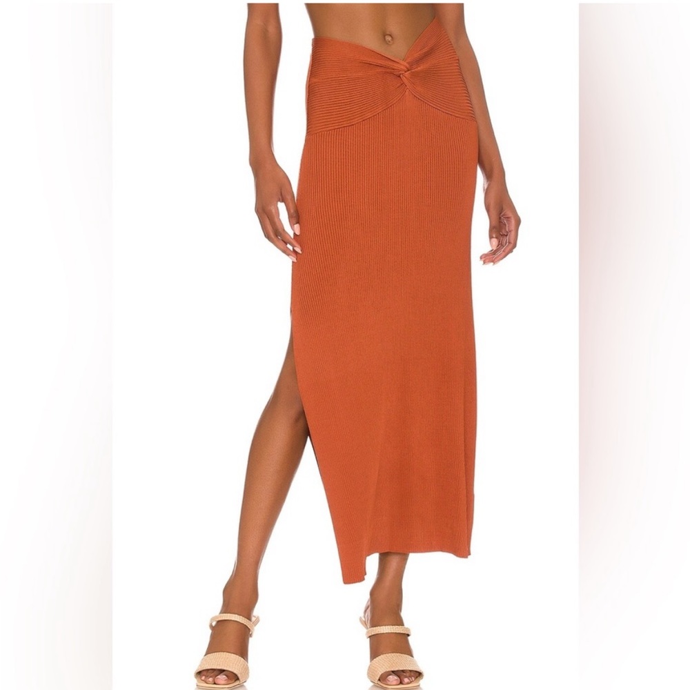 Cult Gaia Orange Maxi Skirt